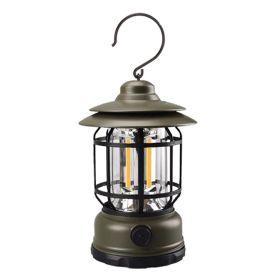 Outdoor Retro Camping Light Emergency Hand Lamp (Color: Green, Type: Camping Light)
